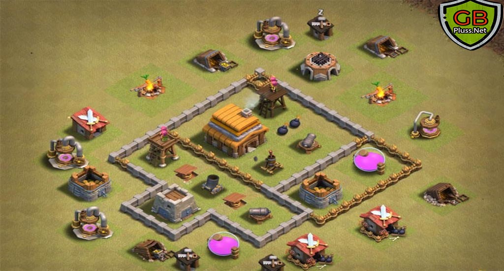 clash of clans th4 war layout link