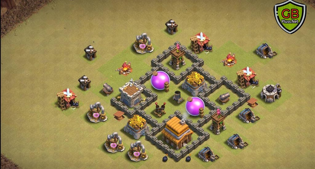 coc th4 farming base layout link