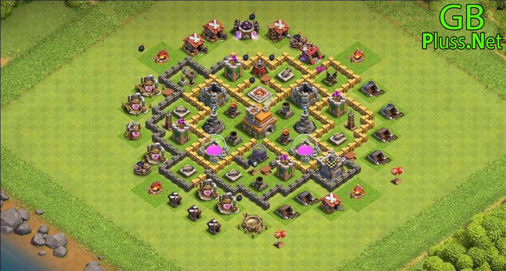 coc th7 farming base layout link11