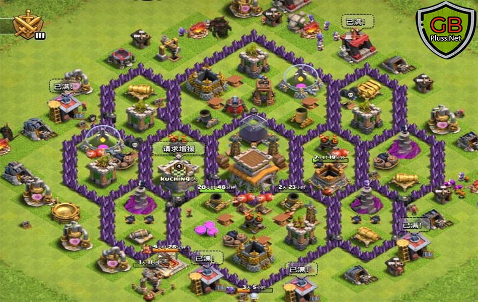 coc th8 hybrid base layout link