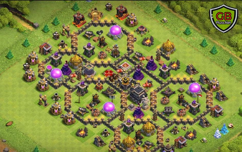 coc th9 farming base layout link