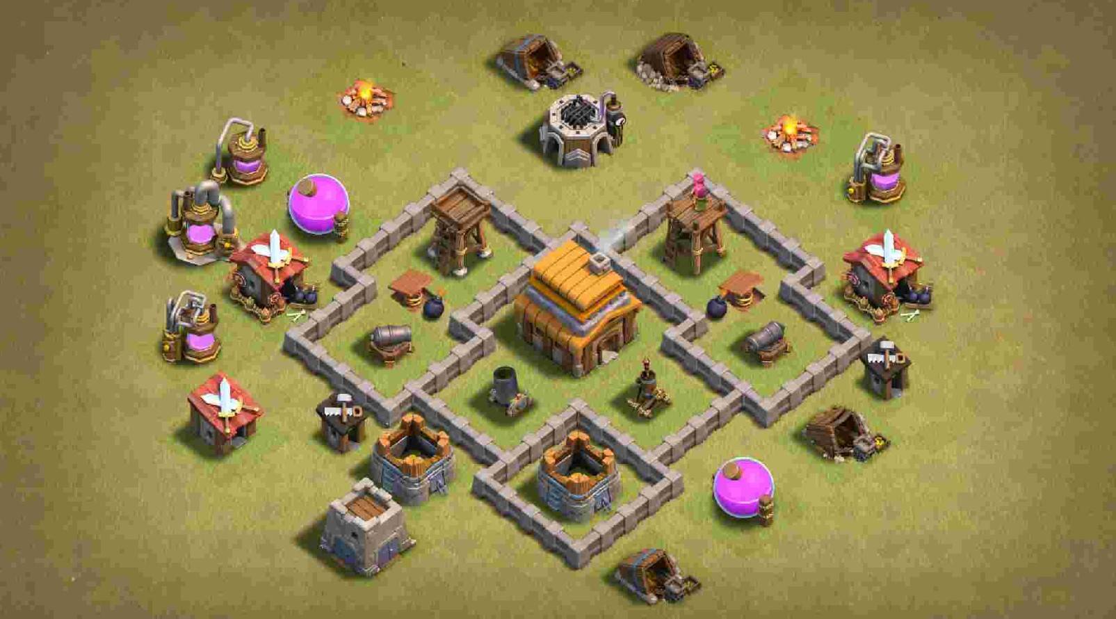 3 star th4 war base link