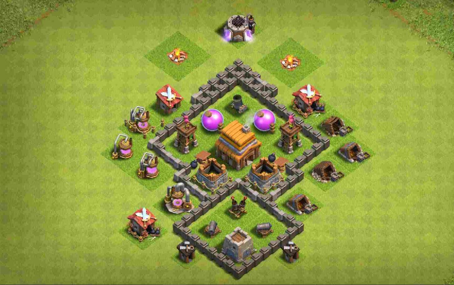 Best Town Hall 4 Hybrid Base Links