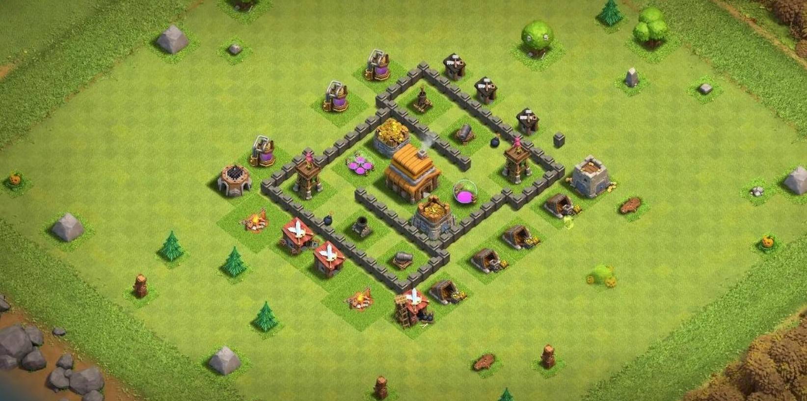 Best th4 farming Base Anti 3 Stars