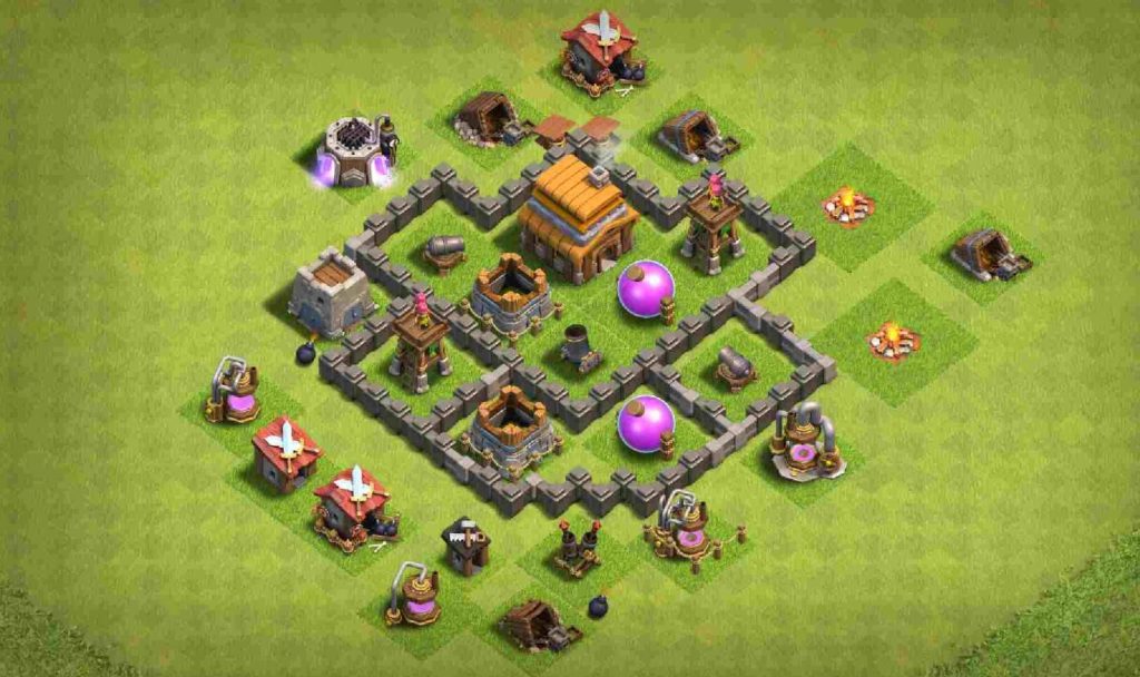 COC Level 4 War Base Links Anti Everything