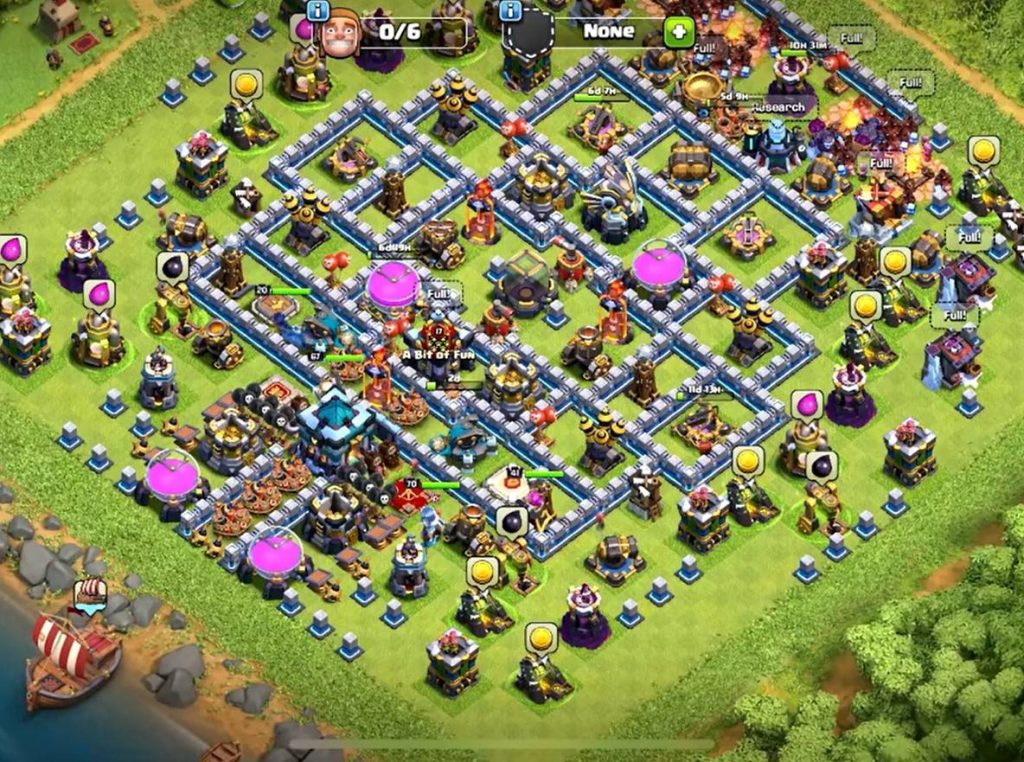 COC th13 Farming Base Links Anti 2 Stars