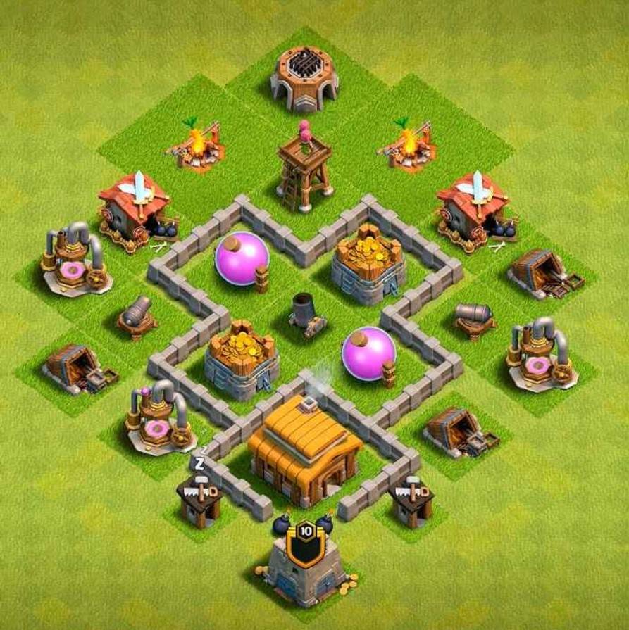 COC th3 Base Anti 2 Stars