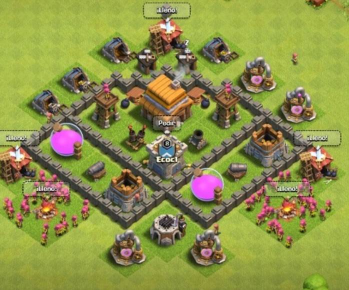 COC th4 Hybrid Base Layout 2023