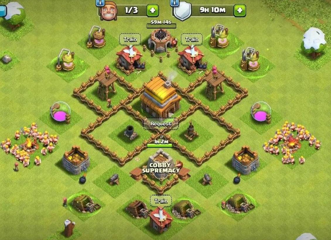 COC th4 trophy Base Anti 2 Stars