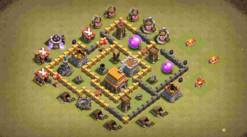 COC th5 Farming Base Links Anti 2 Stars