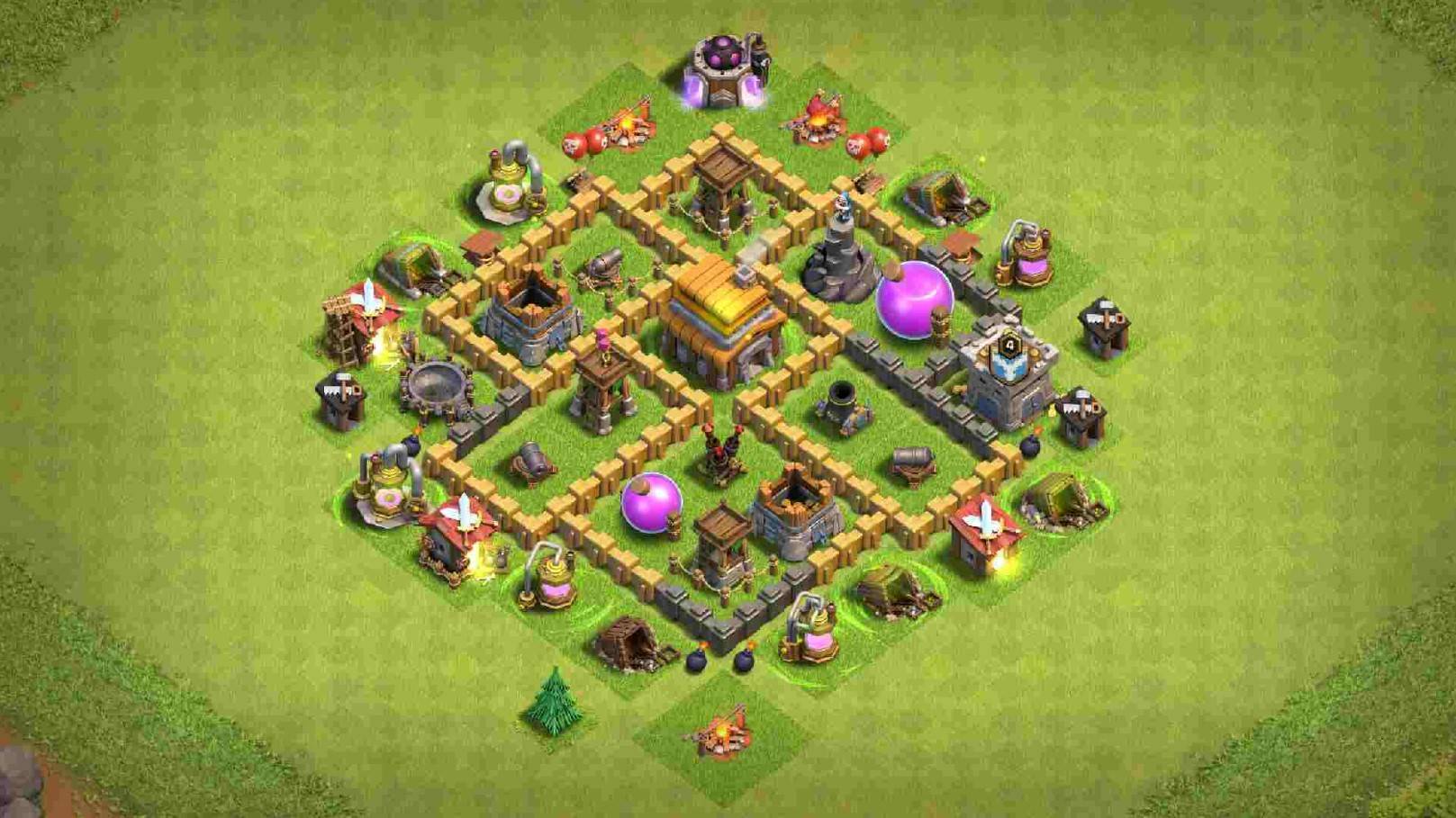 COC th5 hybrid Base Anti 2 Stars