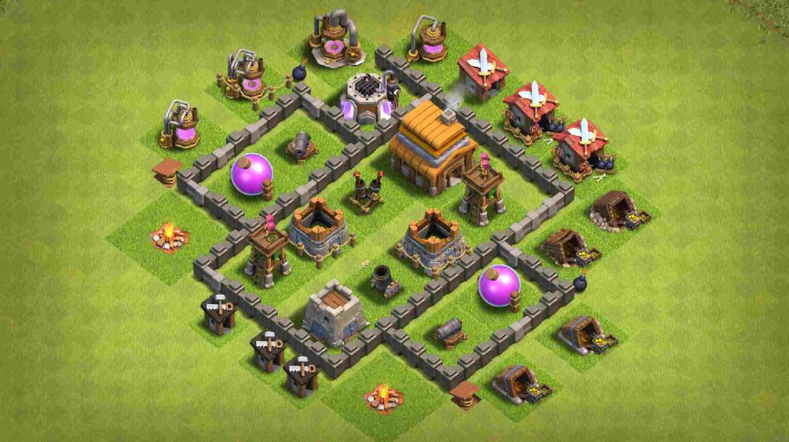 Clash of Clans Best th4 farming Base 2023