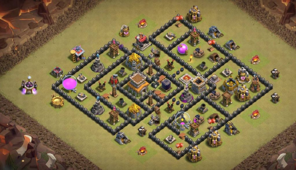 Clash of Clans Town Hall 8 Trophy Base Anti 2 Stars