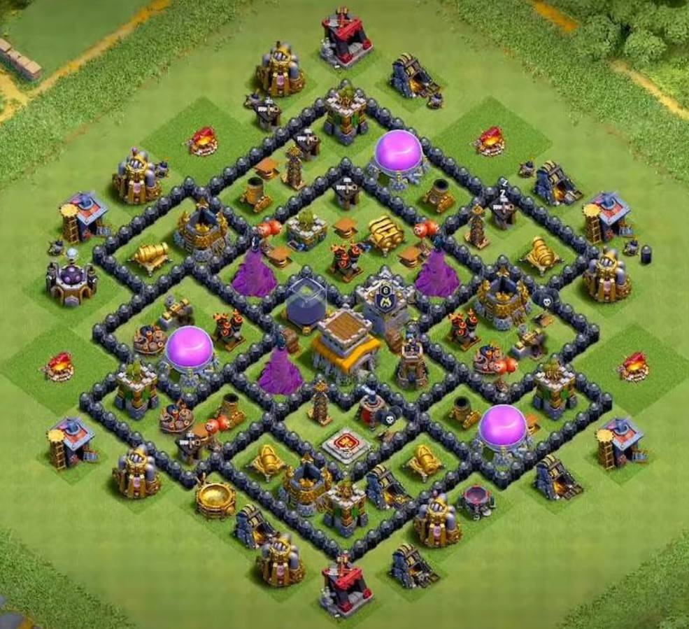 Clash of Clans th8 Trophy Base Layout Link
