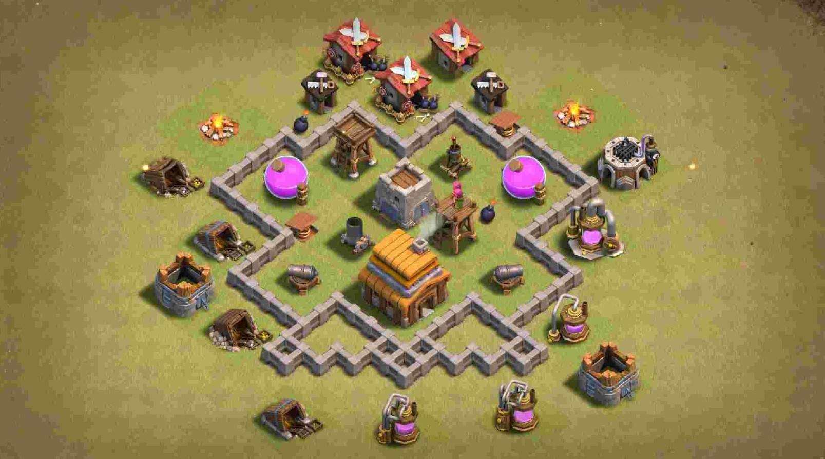 anti 3 star th4 war base