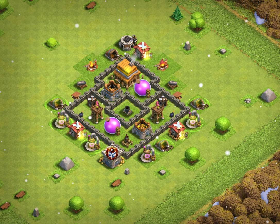 best farming base design for town hall 4 with link