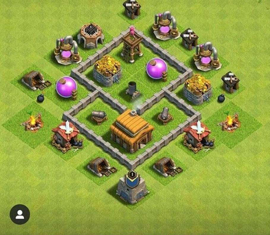 best town hall 3 base defense