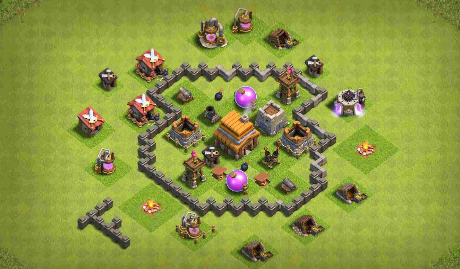 best town hall 4 base with link