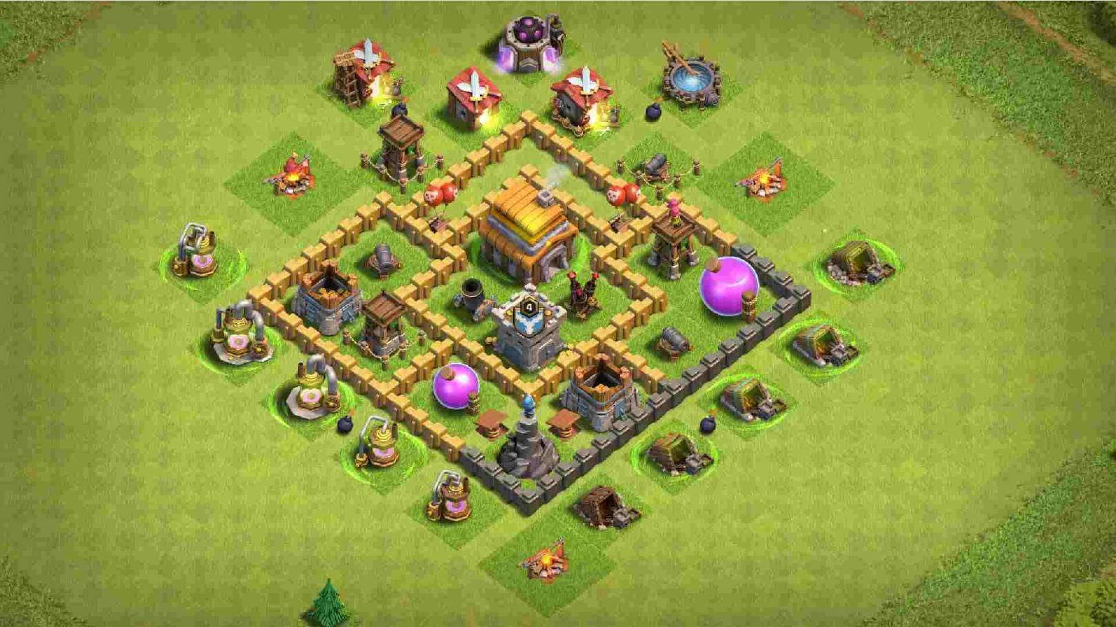 best town hall 5 base hybrid link