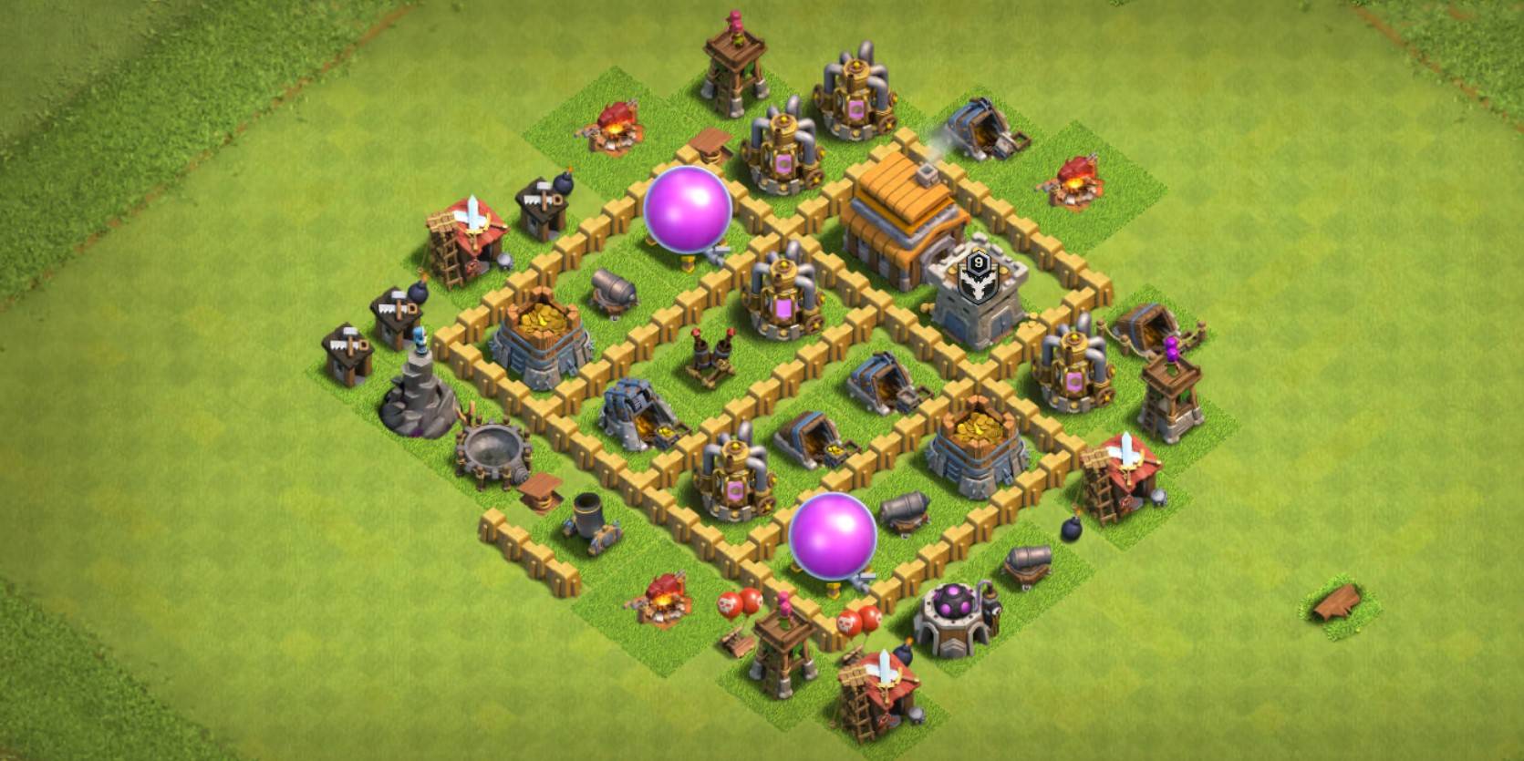 clash of clans anti everything hybrid layout link level 5