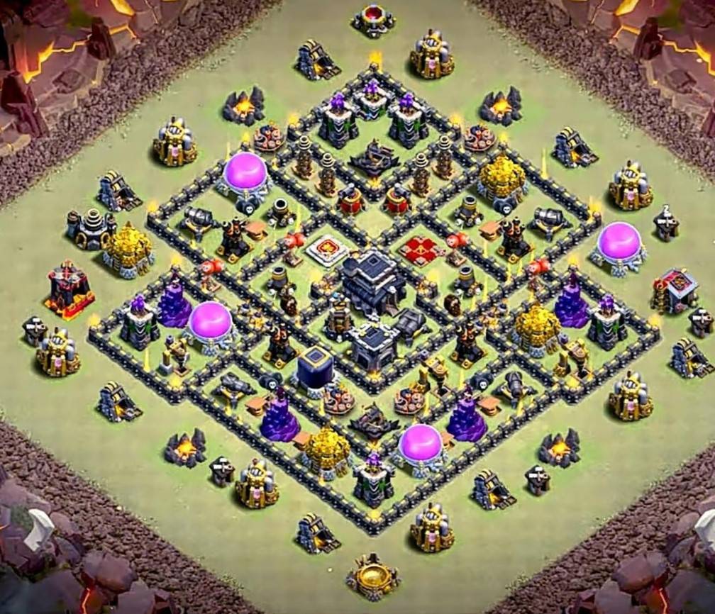 clash of clans anti everything trophy layout link level 9