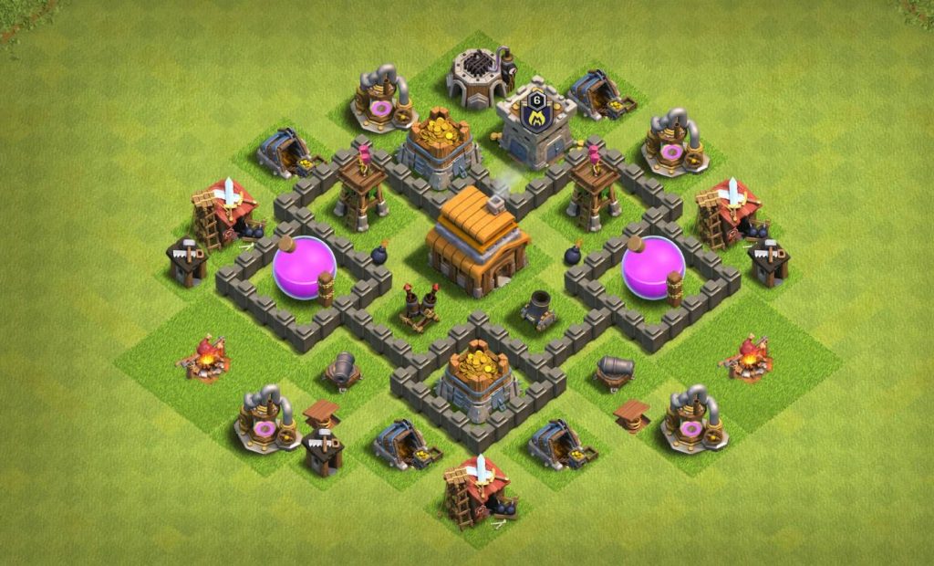 clash of clans anti everything war layout link level 4