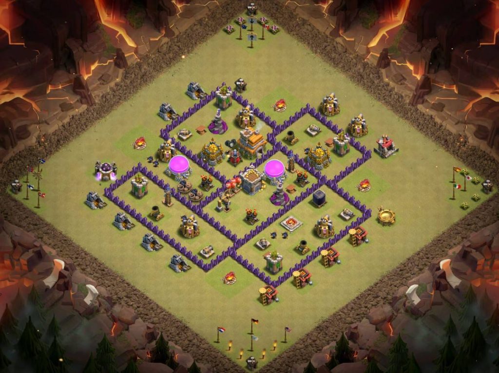 clash of clans anti everything war layout link level 7