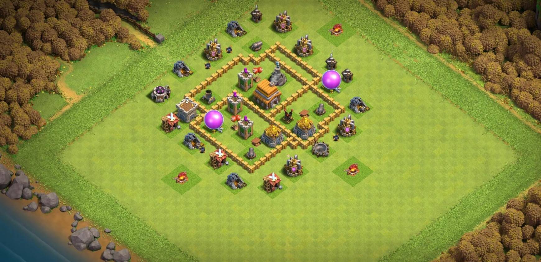 clash of clans level 5 hybrid base link