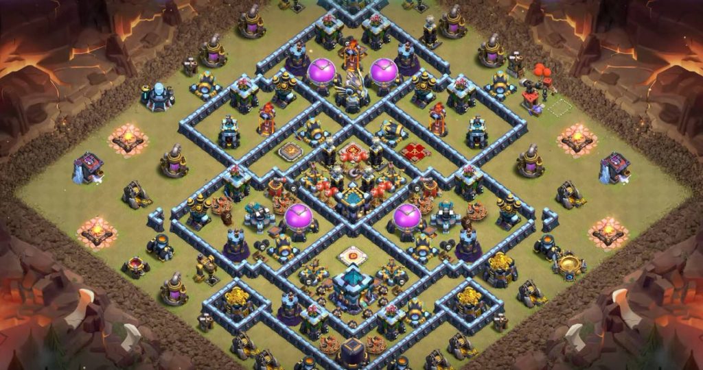clash of clans loot protection th13 base Anti 3 star