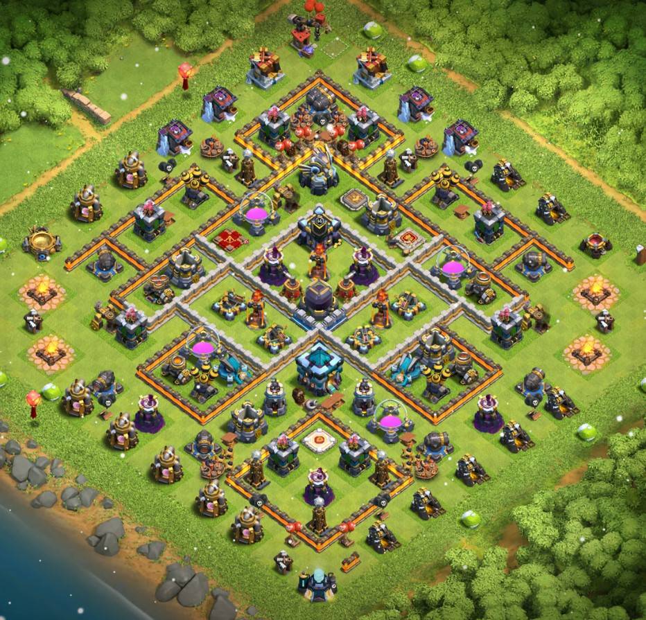 clash of clans loot protection th13 island base