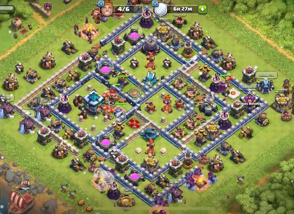 clash of clans th13 farming base copy link