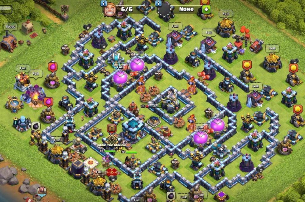 clash of clans th13 farming base hybrid