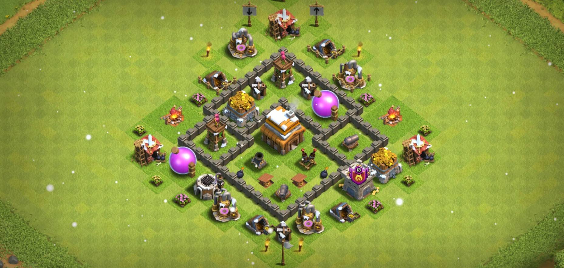 clash of clans th4 base copy link