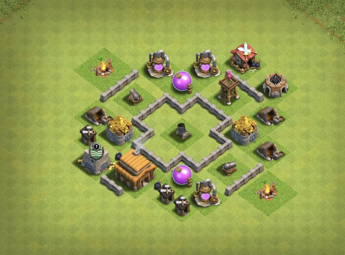 clash of clans th4 base reddit