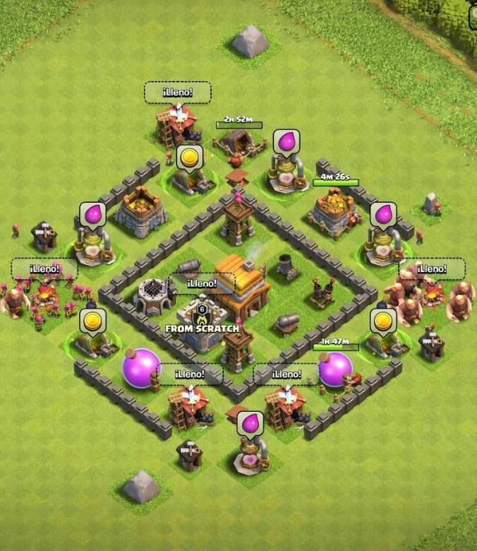 clash of clans th4 design