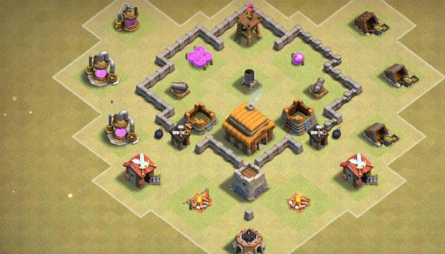 clash of clans th4 farming base 2023