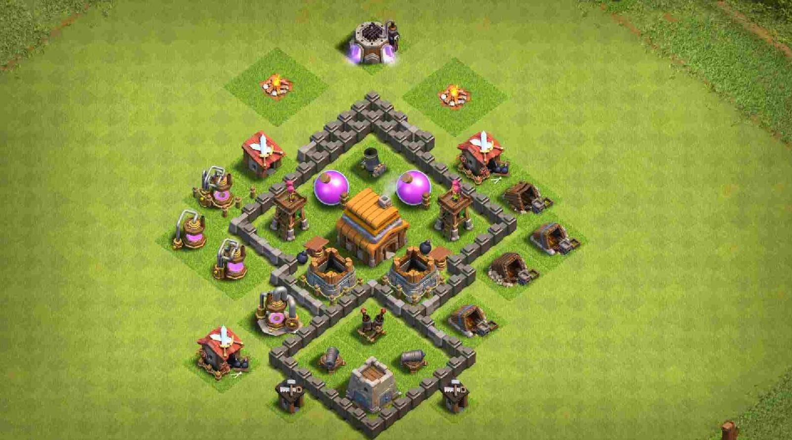 clash of clans th4 farming base anti everything