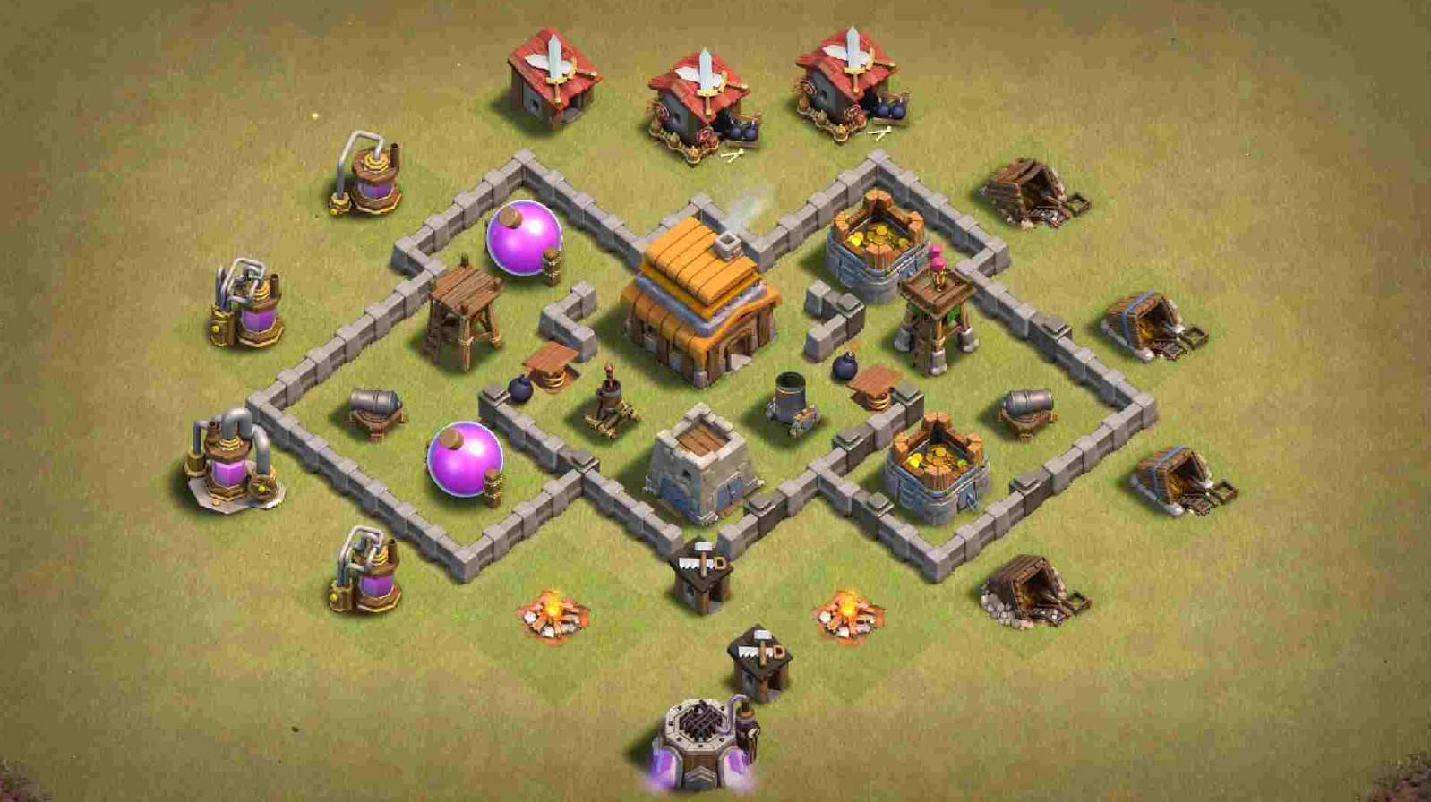 clash of clans th4 trophy base link