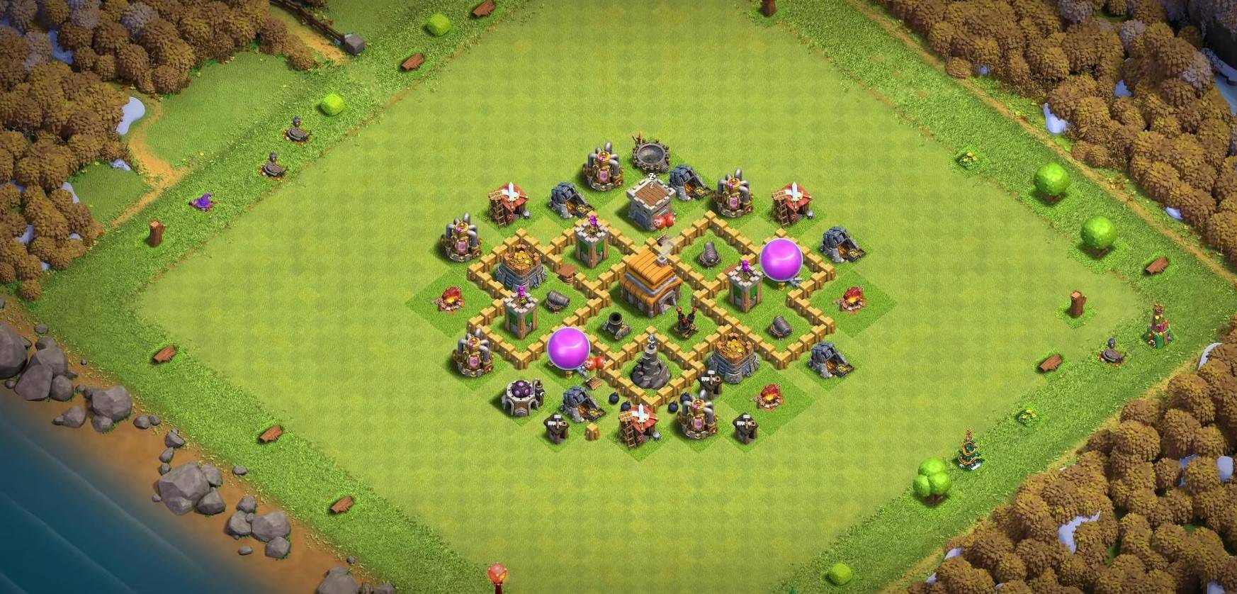 clash of clans th5 hybrid base 2023