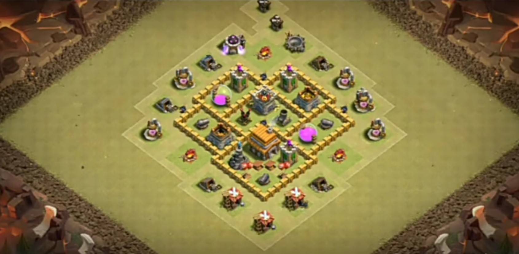 clash of clans th5 hybrid base