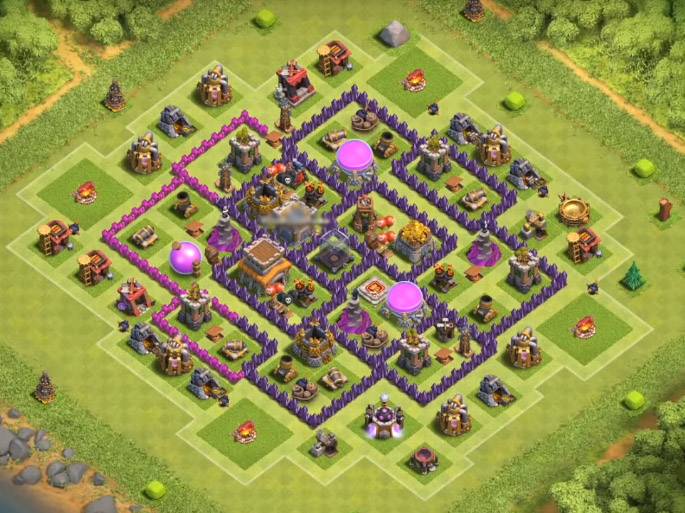 clash of clans th8 trophy base 2023