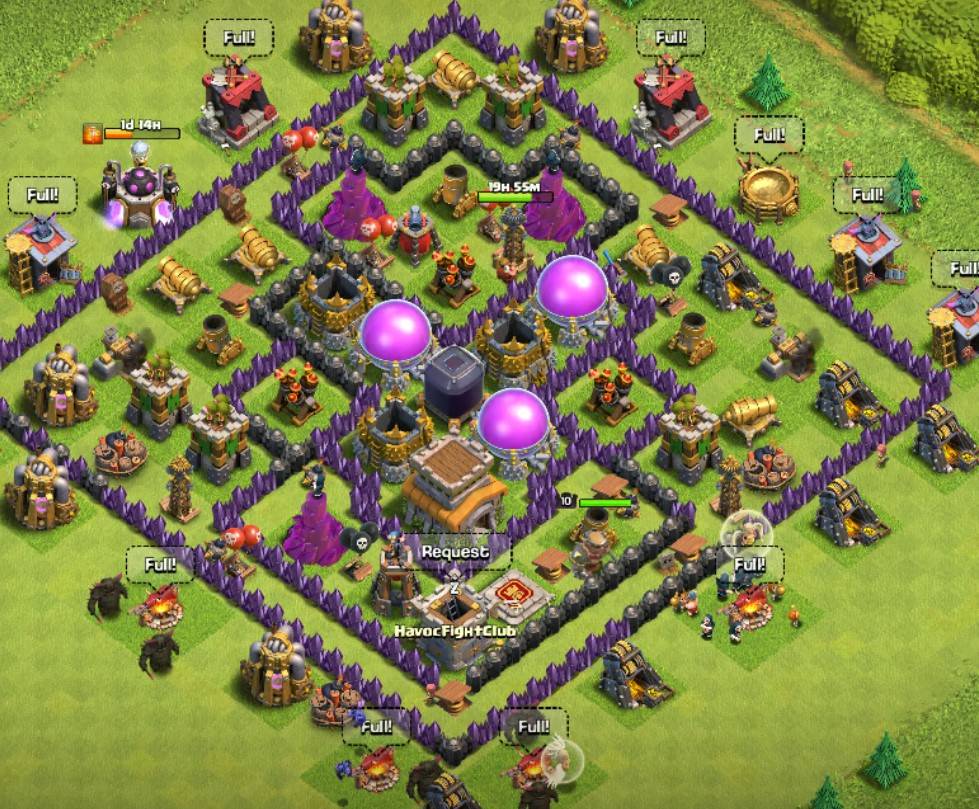 clash of clans th8 trophy layout link