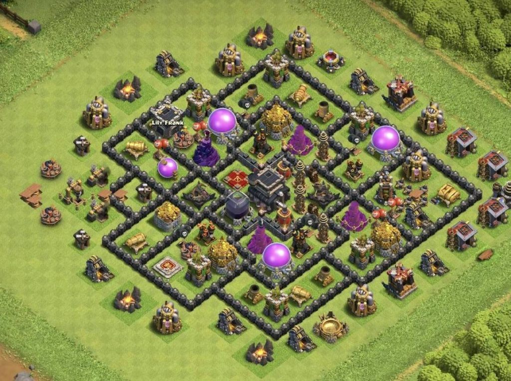 clash of clans th9 trophy base anti everything