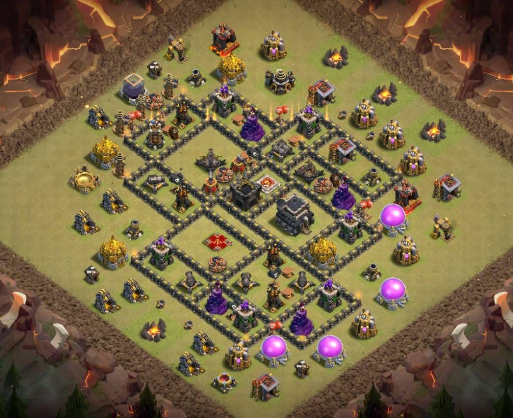clash of clans th9 war base link