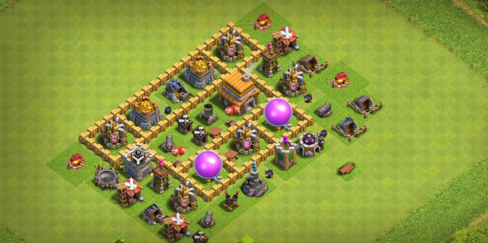 clash of clans town hall 5 hybrid base