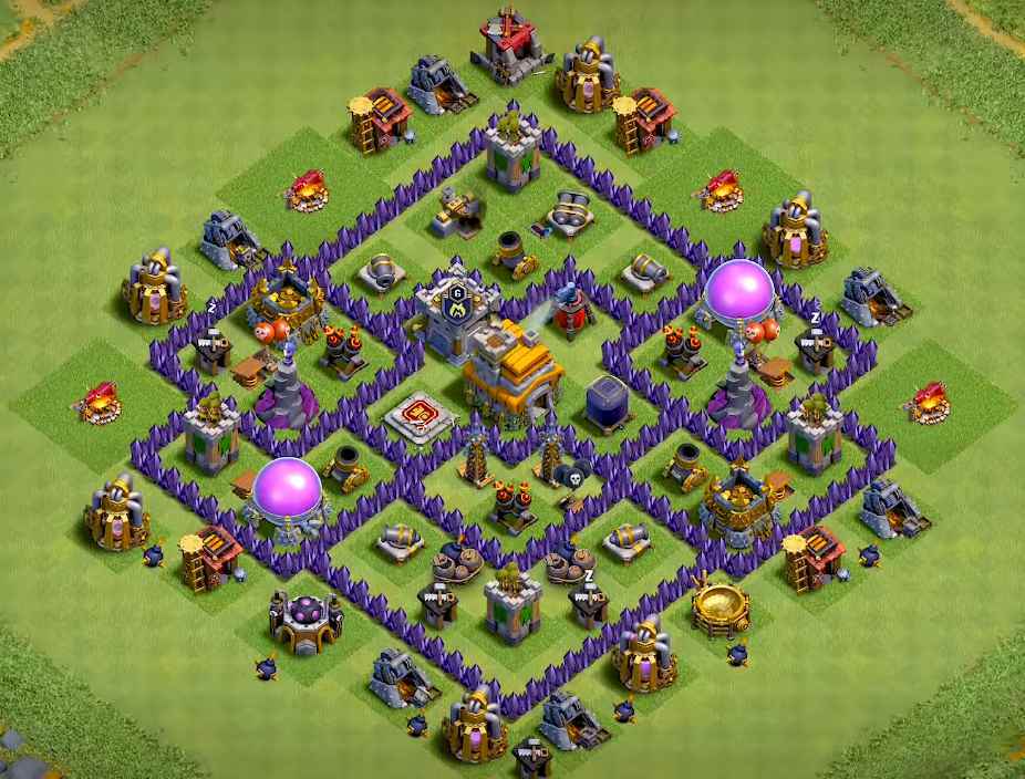clash of clans town hall 7 hybrid base map link