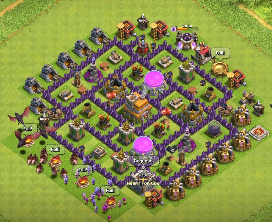 clash of clans town hall 7 trophy base 2023