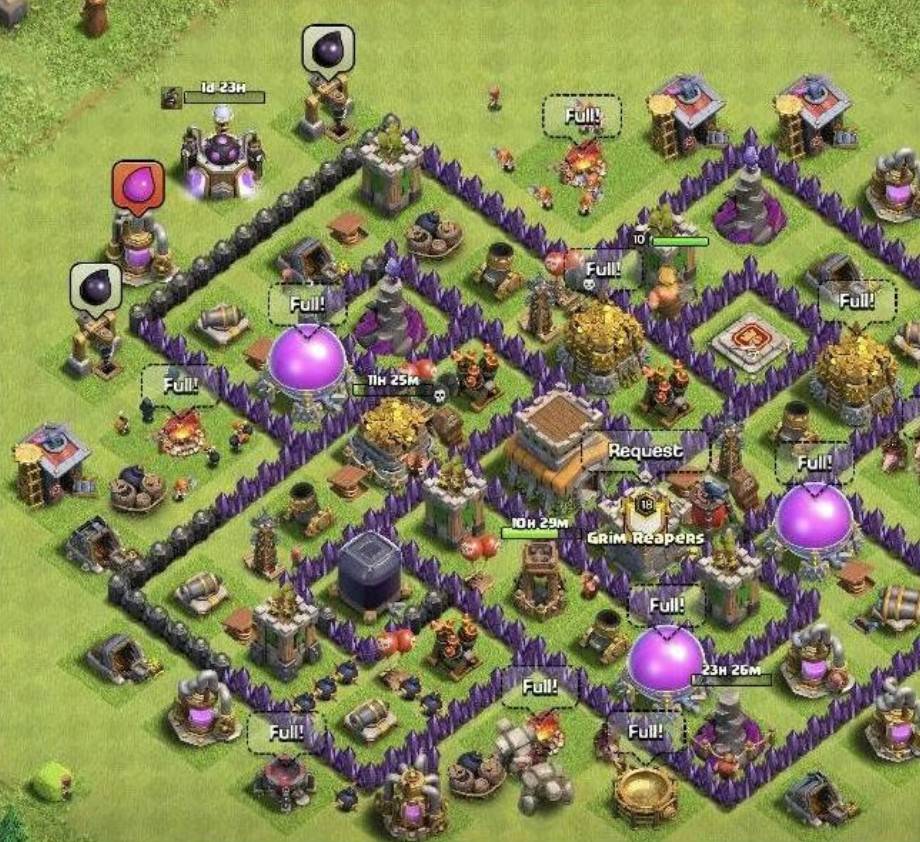 clash of clans trophy town hall 8 base