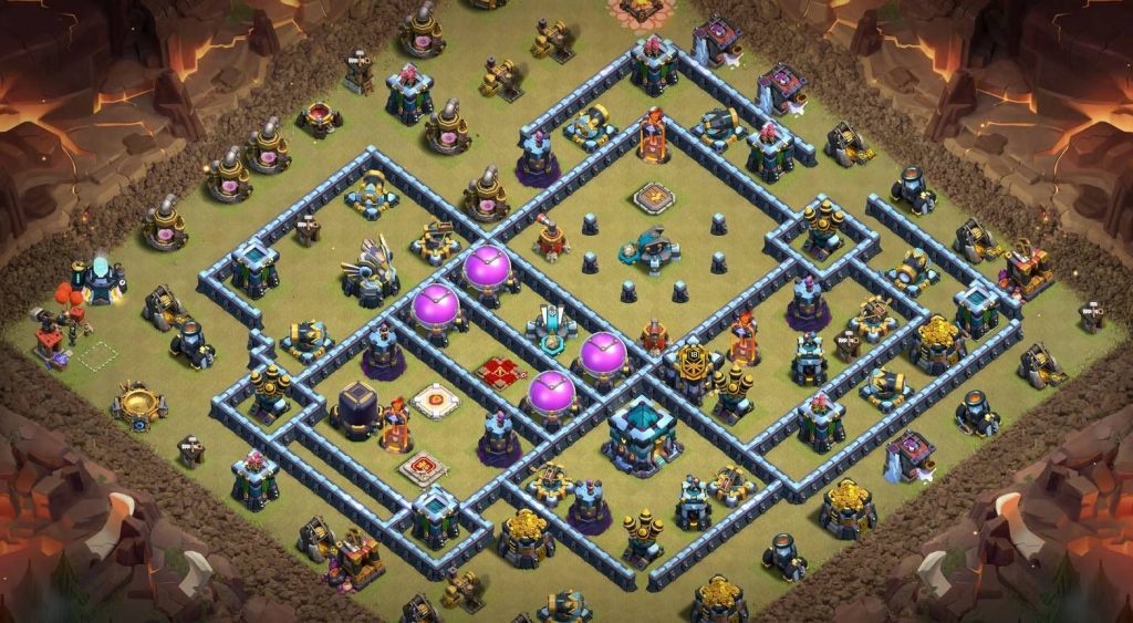 coc farming th13 base anti everything