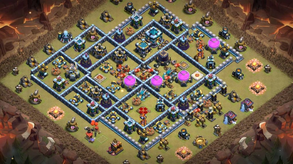 coc farming th13 base anti loot